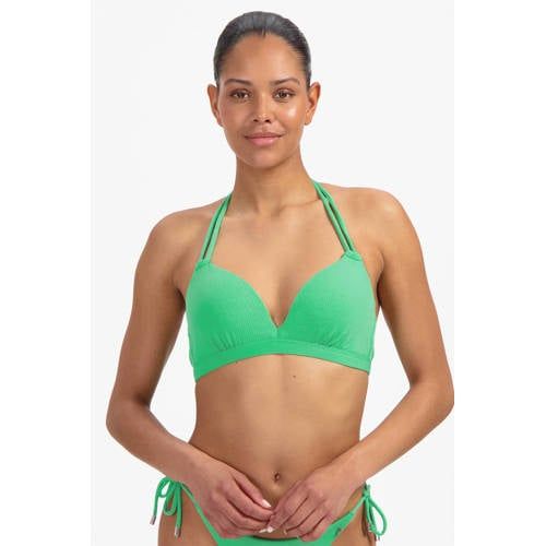Beachlife voorgevormde halter bikinitop groen