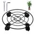 Plant Caddy met wielen Heavy Duty Metalen Ijzer Grote Potplant Stand Houder Beweeg Rond Indoor Outdoor Tuin Patio Bloempot Planter Verstelbare Rolling Dolly Wielen met vergrendeling Zwart 30,5 cm
