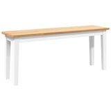 VidaXL Bank 110 cm massief hout wit rubber