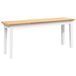 VidaXL Bank 110 cm massief hout wit rubber