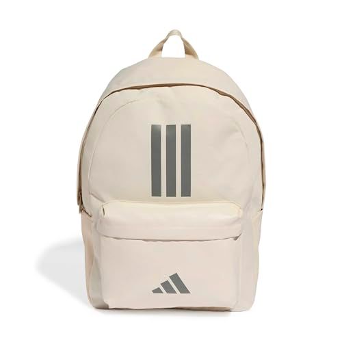 adidas Classic Three Stripes Back To School Backpack, Crystal Linen/grey four, One Size
