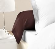 Set Chocoladebruin 100% katoen nekrol kussensloop set van 2, 85 x 185 cm