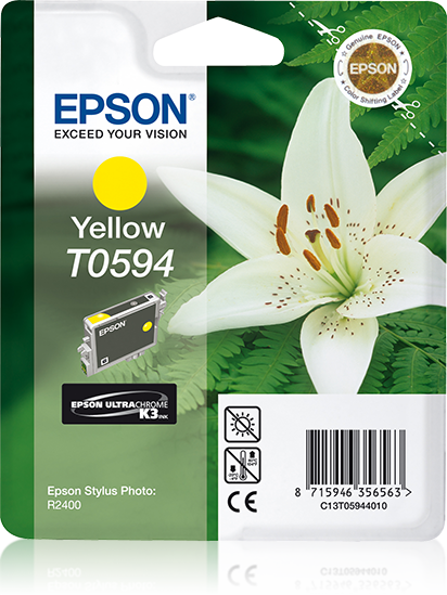 Epson inktpatroon Yellow T0594 Ultra Chrome K3 single pack / geel