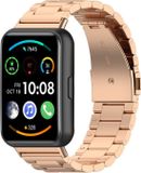 Strap-it Stalen Smartwatch bandje - Geschikt voor Huawei Watch Fit 2 - Rosé Goud