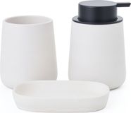 MSV Badkamer accessoires set 3-delig Malmo - keramiek - wit