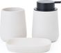 MSV Badkamer accessoires set 3-delig Malmo - keramiek - wit