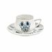KARACA - Iznik - Koffieset - Koffieservies voor 6 personen, 90 ml, 6 espressokopjes en 6 schoteltjes, robuuste mok, traditionele Turkse koffiekopjes, cappuccino koffieset, porselein presentatie