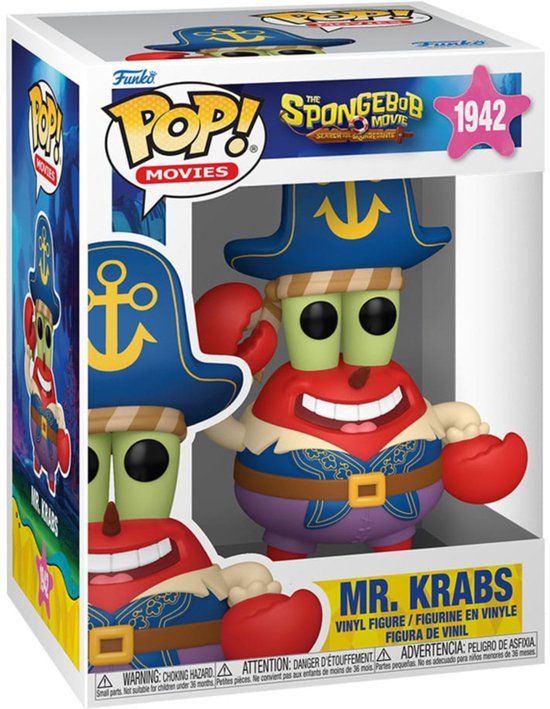 Funko SpongeBob SquarePants The SpongeBob Movie - Mr. Krabs (Pop! Movies) vinylfiguur 1942