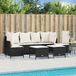 Maison Exclusive - Ensemble de meubles de jardin 5 pièces avec canapé et coussins, noir, en polyrotin