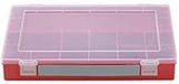 Boîte d'assortiment - Boîte de tri avec 8 compartiments - Polypropylène - 22,5 x 33,5 x 5,5 cm - Rouge