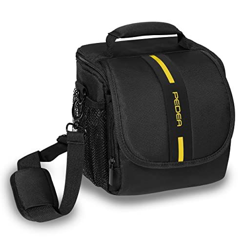 PEDEA Essex DSLR-cameratas - Maat M - Zwart/Geel