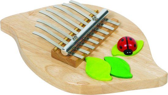 Piano: Lieveheersbeestje - 8 tonen - Hout - Bruin - 23 cm