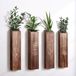 Plantes en bois set, design bohème moderne, vases en sac pour fleurs séchées et herbe artificielle, marron, adapté pour salon et chambre à coucher