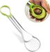 Sans marque Coupe-avocat Coupe-fruit Aide de cuisine en acier inoxydable, Coupe-avocat Dénoyauteur Éplucheur