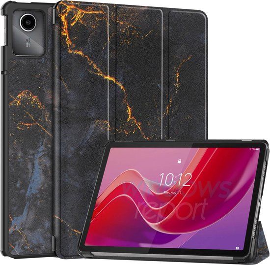 iMoshion Tablet Hoes Lenovo Tab M11 - Book Case - Black Marble