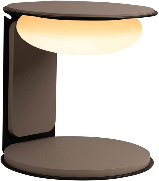 Lucide ALINDA Tafellamp - Ø 20 cm - LED Dimbaar - 1x9W 3000K - Taupe
