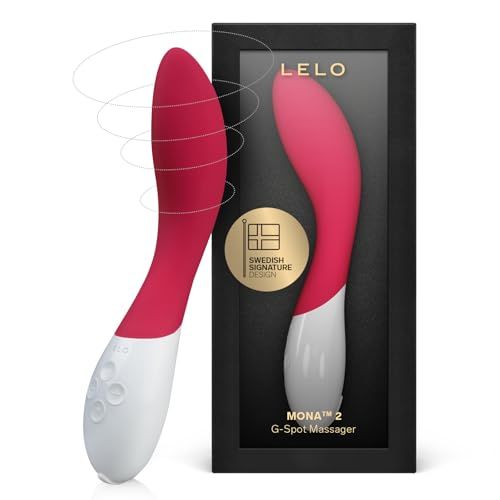 LELO MONA 2 Elektrische Vibrator voor G-Spot-Stimulatie, Draadloze Erotische Massagestick, Cerise