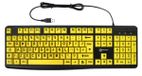 Geemarc Telecom Geemarc Universeel USB QWERTY Zwart, Geel Toetsenbord