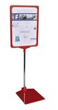 Franken PSM A4 01 prijsstandaard DIN A4, rood