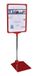 Franken PSM A4 01 prijsstandaard DIN A4, rood