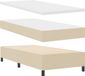 vidaXL LED Boxspringbed met Hoofdeinde, Crème, 100 x 200 cm, Stof