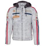 Urban Fifty Eight Heren Craft Motorhemd Leer Grijs XXL