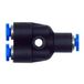 Y-stekkerverbinding RIEGLER Y-stekkerverbinding »blauwe serie« mini, voor buitenslang Ø 3 mm, werkdruk max. 10 bar, kunststof/messing vernikkeld