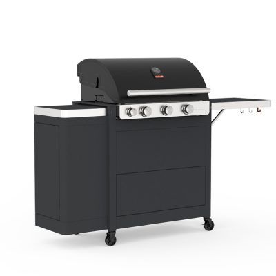 Barbecook Stella 3221 Gas Barbecue - Zwart - 14600W - Verrijdbaar