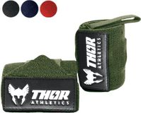 Thor Athletics Wrist Wraps - Fitness - Polsbrace voor Krachttraining - Ondersteuning voor Pols - 60 cm - Army Green - One Size