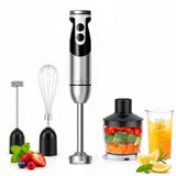 Merkloos Staafmixer - 800 W - 12 snelheden - Turbo - Titanium messen - Zwart