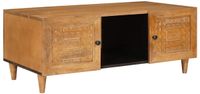 vidaXL Salontafel, lichtbruin, 100 x 54 x 40 cm, massief mangohout