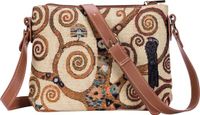 Goebel - Gustav Klimt | Tas De Levensboom | Schoudertas - 25cm - Imitatieleer, Katoen, Polyester