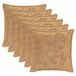 vidaXL - Kussensloop - 6 stuks - Houten - Taupe - 35 x 35 cm - Nep Konijnenbont