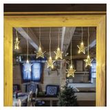 EMOS Mini-lichtgordijn met 8 sterren, led-lichtketting 84 cm met sterren, warmwit, lichtslinger + voeding, lichtduur 10.000 uur, IP44 voor binnen en buiten, voor feestjes, Kerstmis, decoratie