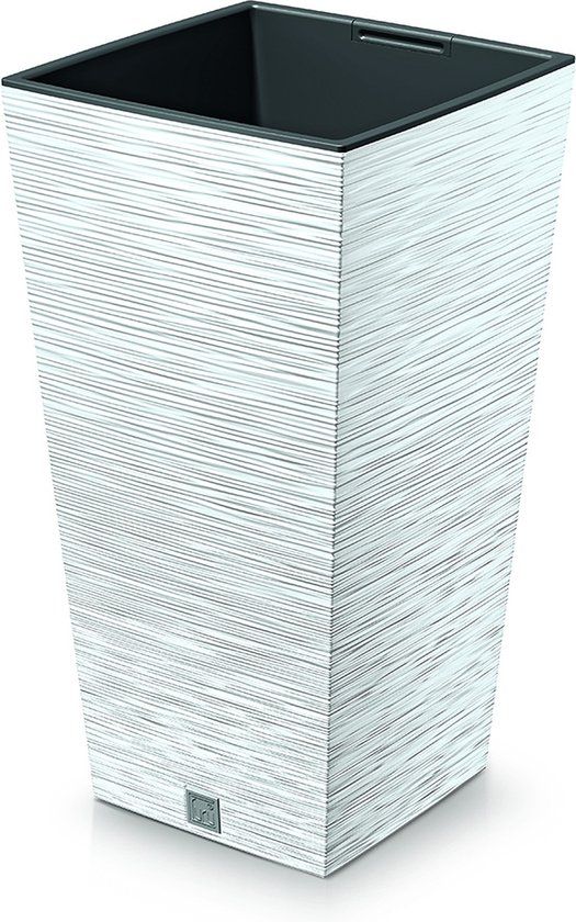 Prosperplast - Furu Square Bloempot Hoog Vierkant - 40x40x75cm - Wit