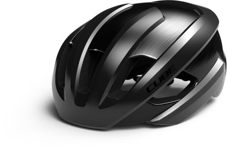 CUBE Heron Racefietshelm - MIPS - Glans Zwart - 49-55 cm - S