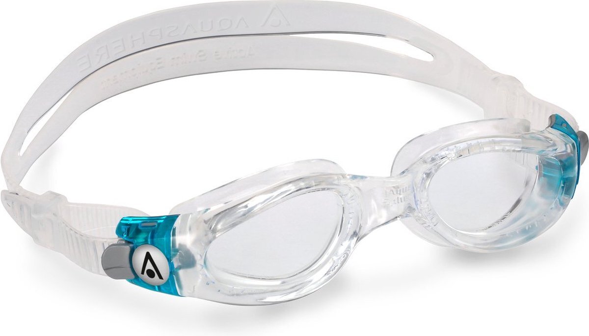 Aquasphere Aquasphere Kaiman Small - Zwembril - Volwassenen - Clear Lens - Transparant/Aqua
