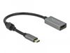 DeLOCK 66571 USB Type-C naar HDMI Adapter 0,2 m Zwart, Grijs