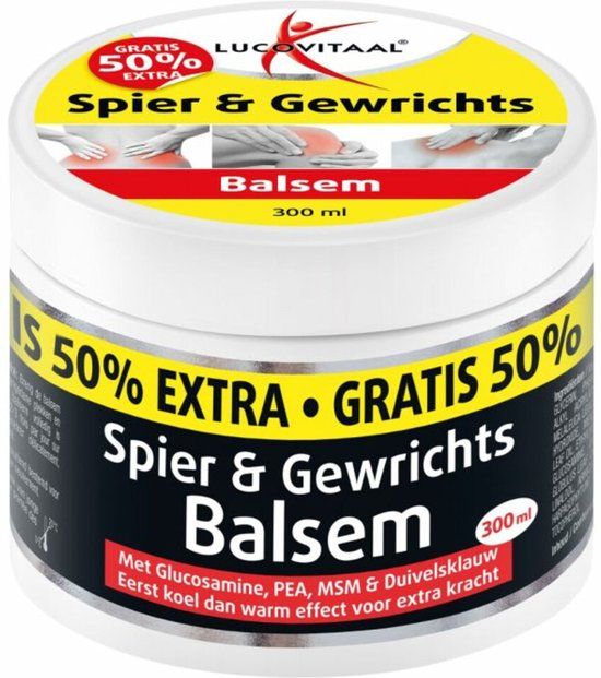 Lucovitaal Spier & Gewrichtsbalsem 50% Extra - 3 x 300 ml - Voordeelverpakking