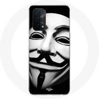 Maniacase Etui voor Oppo A74 We Are Legion Anoniem Masker
