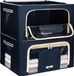 4CONVY Starre opvouwbare kledingopbergbox met metalen frame, blauw, 2 stuks