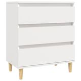 VidaXL Dressoir, wit, 60x35x70 cm, bewerkt hout