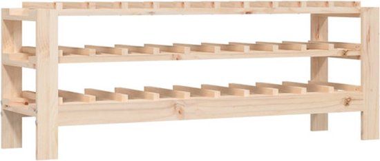 vidaXL Wijnrek 109,5x30x42 cm massief grenenhout