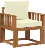 vidaXL Buitensofa Massief Acacia Hout en Polyester Naturel