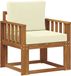 vidaXL Buitensofa Acacia Massief Hout en Polyester Naturel