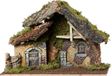 Decoris Lege Kerststal - Zonder Figuren - L43 x B19 x H29 cm - Hout/Mos