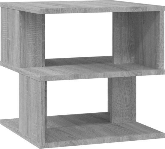 vidaXL Bijzettafel 40x40x40 cm bewerkt hout grijs sonoma eikenkleurig