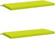 vidaXL Coussin de banc SOEST 2 pièces 100% Polyester Vert vif