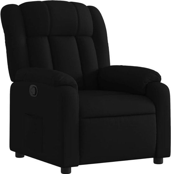 vidaXL Fauteuil verstelbaar stof zwart