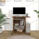 Maison Exclusive - Bureau en chêne fumé 80x50x75 cm Matériau dérivé du bois